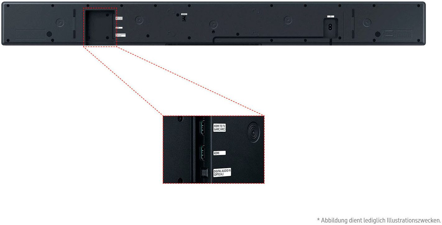 Samsung HW-QS710GF Q-Soundbar Soundbar 3.1.2 (Bluetooth, WLAN, 40 W, 3.1.2-Kanal Sound System, SpaceFit Sound Pro, Flexible Positionierung)