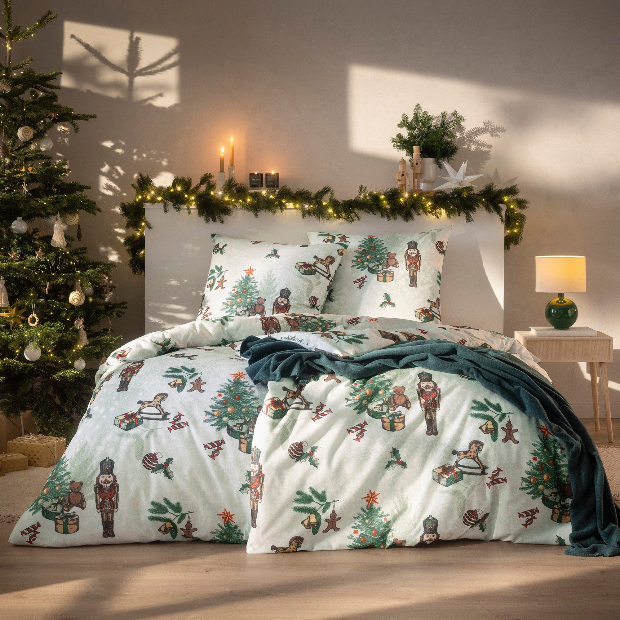 Estella Bettwäsche Bettwäsche "Nutkracker", Biber, Kuschelflanell Motiv: Nu günstig online kaufen
