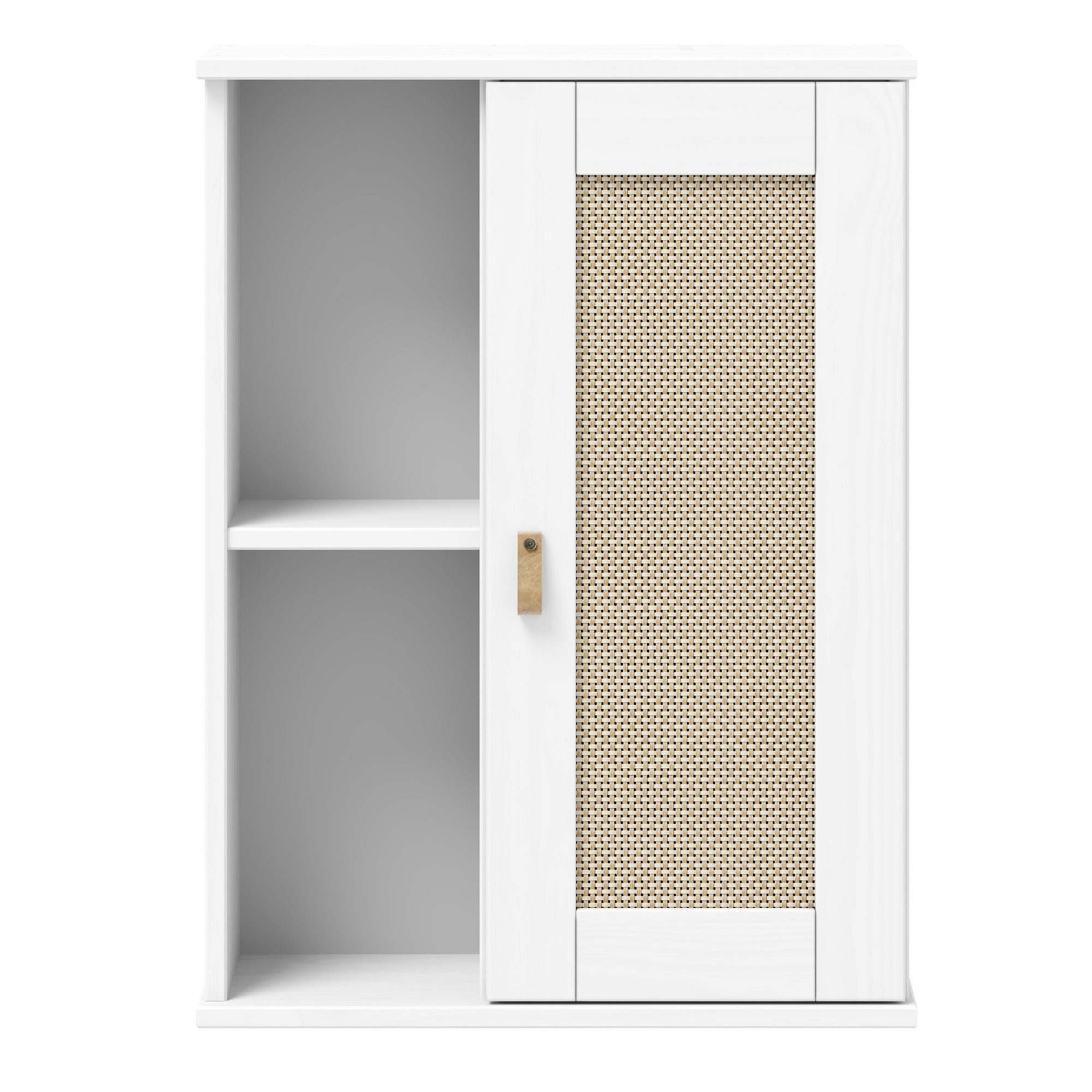 Woodroom Hängeschrank Valencia Kiefer massiv Oberfläche lackiert BxHxT 52x70x21 cm Weiß