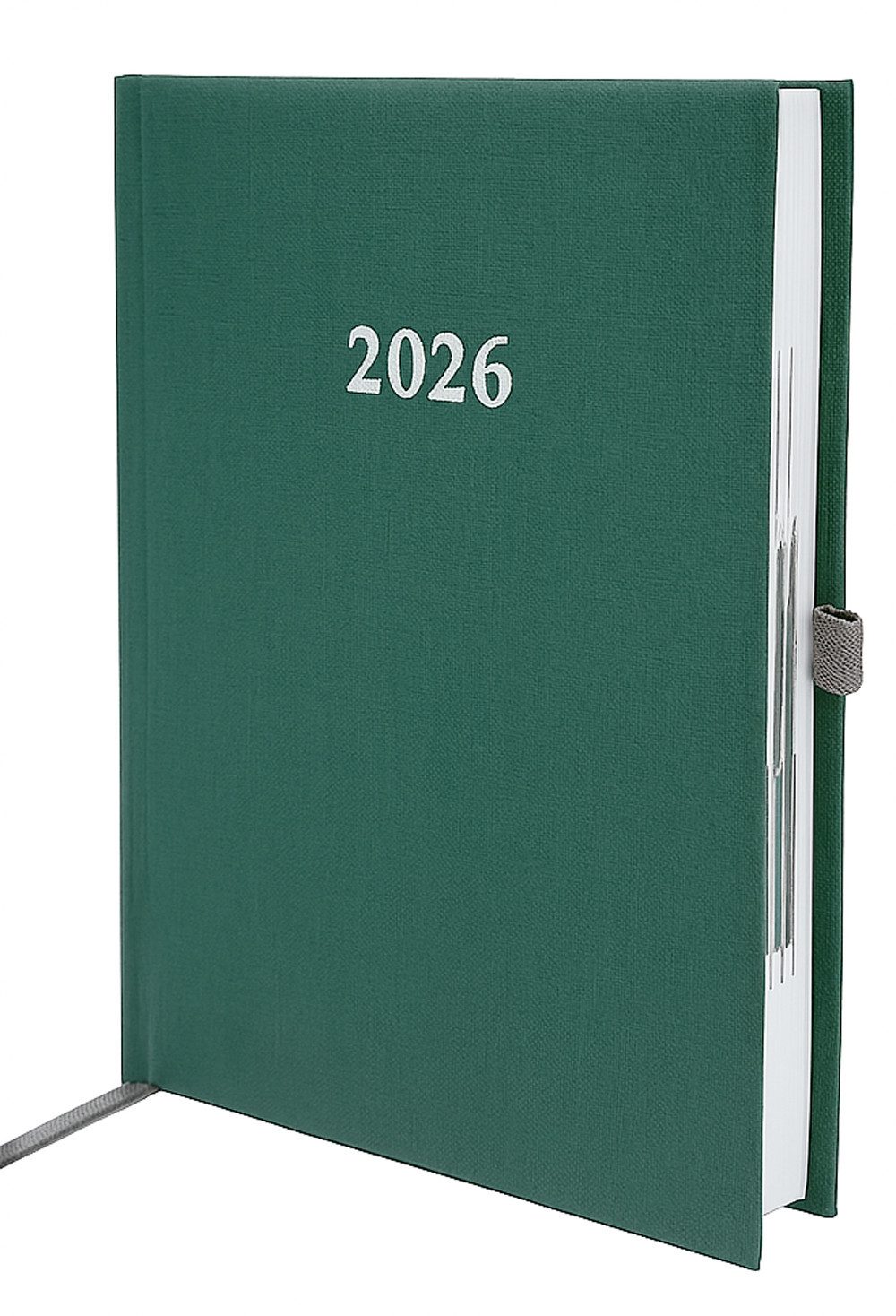 ADINA Buchkalender 2026 ADINA Buchkalender Chefplaner A5 grün-metallic 1 Tag 1 Seite