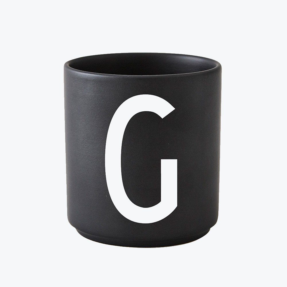 Design Letters Becher Porzellanbecher Schwarz G, Porzellan