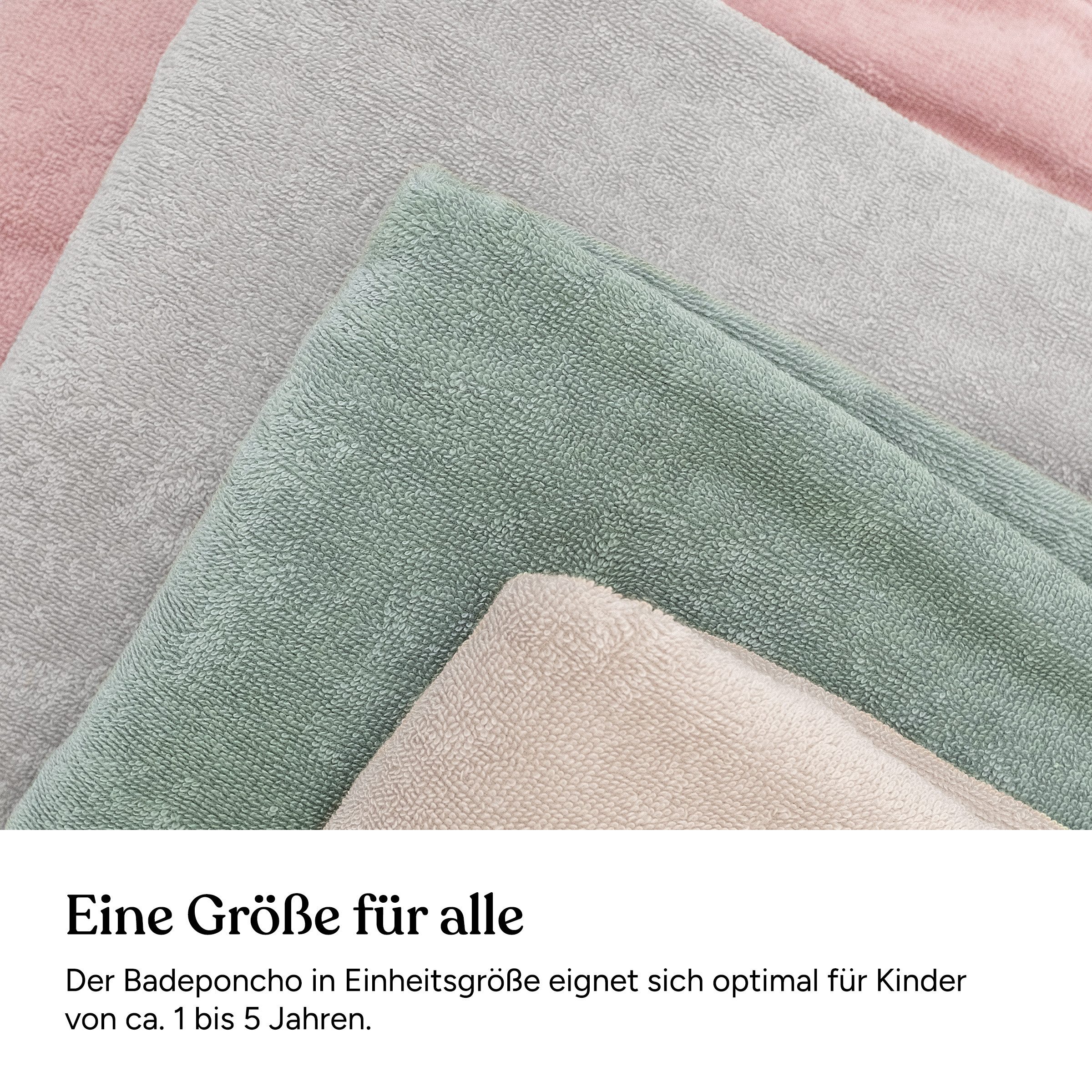 Ehrenkind Badeponcho Bio-Baumwoll Kinder 1-5 Jahre, Badeponcho Kinder, Kapuze, Standard 100 by OEKO-TEX,  Bio-Baumwolle, Badeponcho Baby