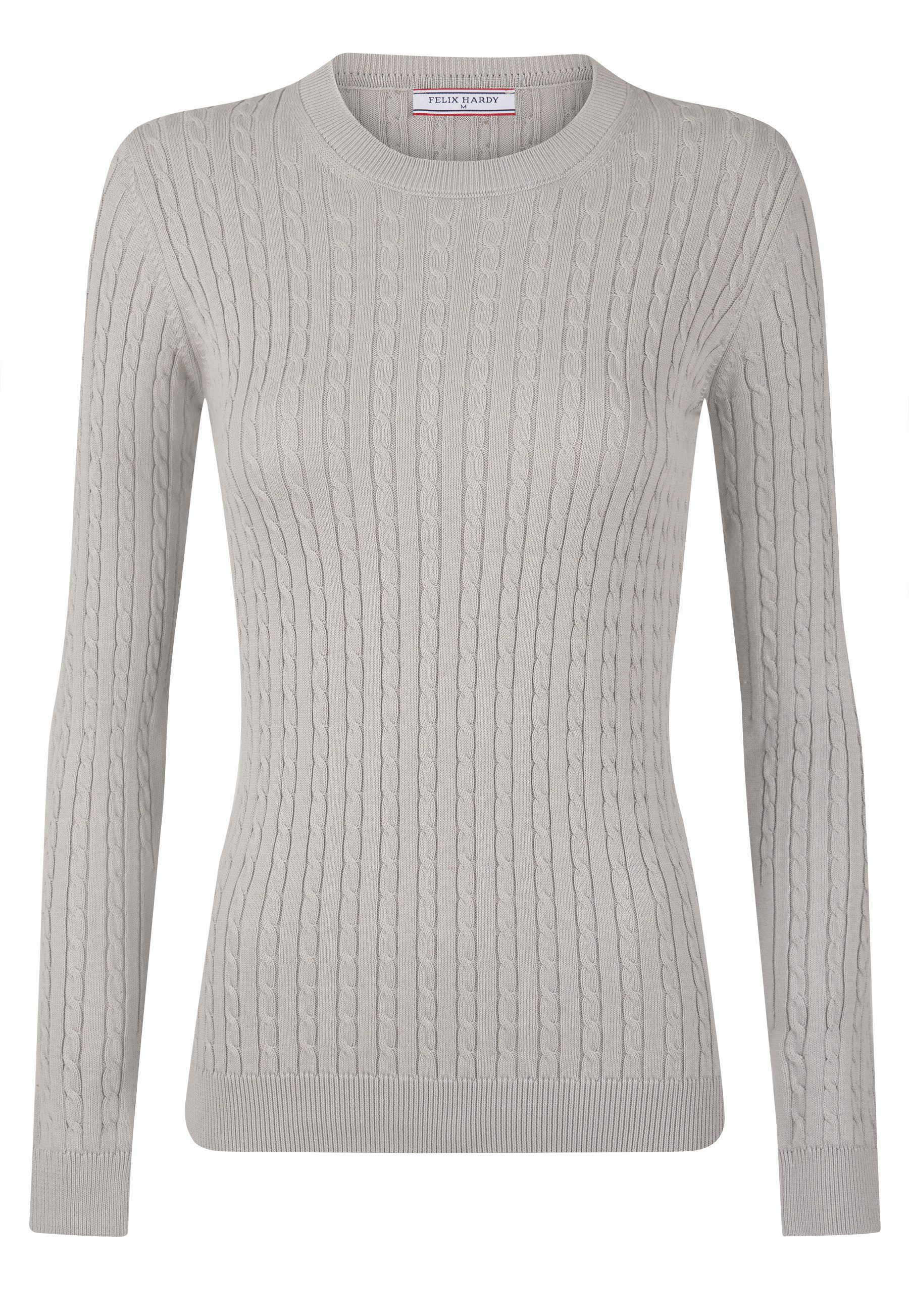 Felix Hardy Rundhalspullover Zopfmuster Pullover mit Rundhals
