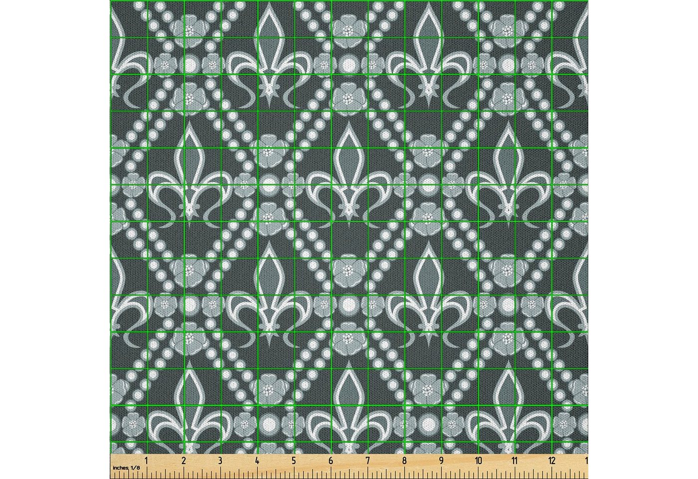 Thumbnail - Abakuhaus Stoff DIY Bastler Stoff für Dekorationszwecke, Fleur De Lis Rectangle Motive
