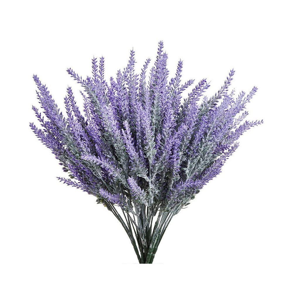 Künstliche Blumen, Zimmerpflanze GelldG Bündel Künstliche Blumen Zimmerpflanze Lavendel künstliche 12