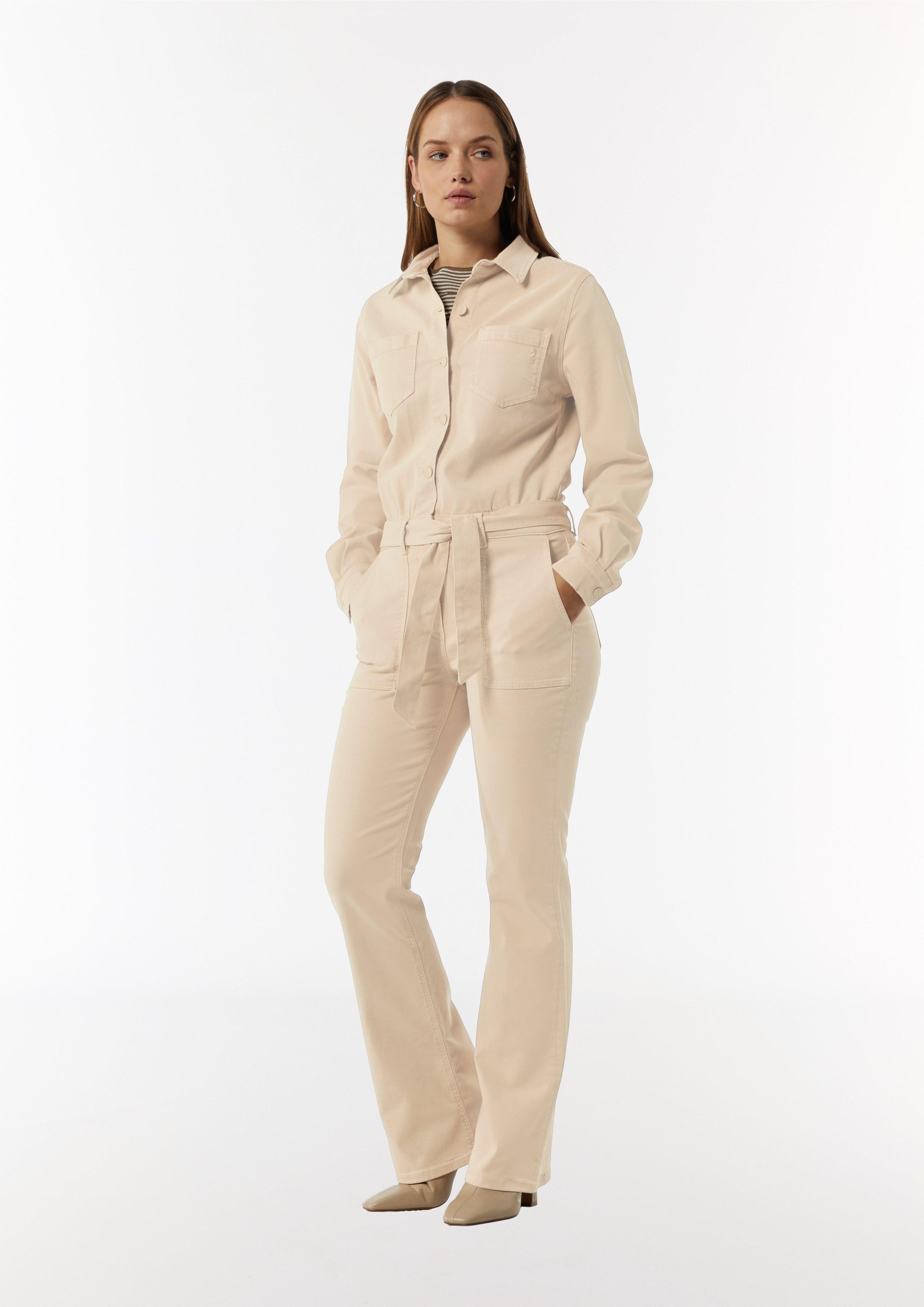 Overall Jumpsuit mit Flared Leg aus Lyocellmix