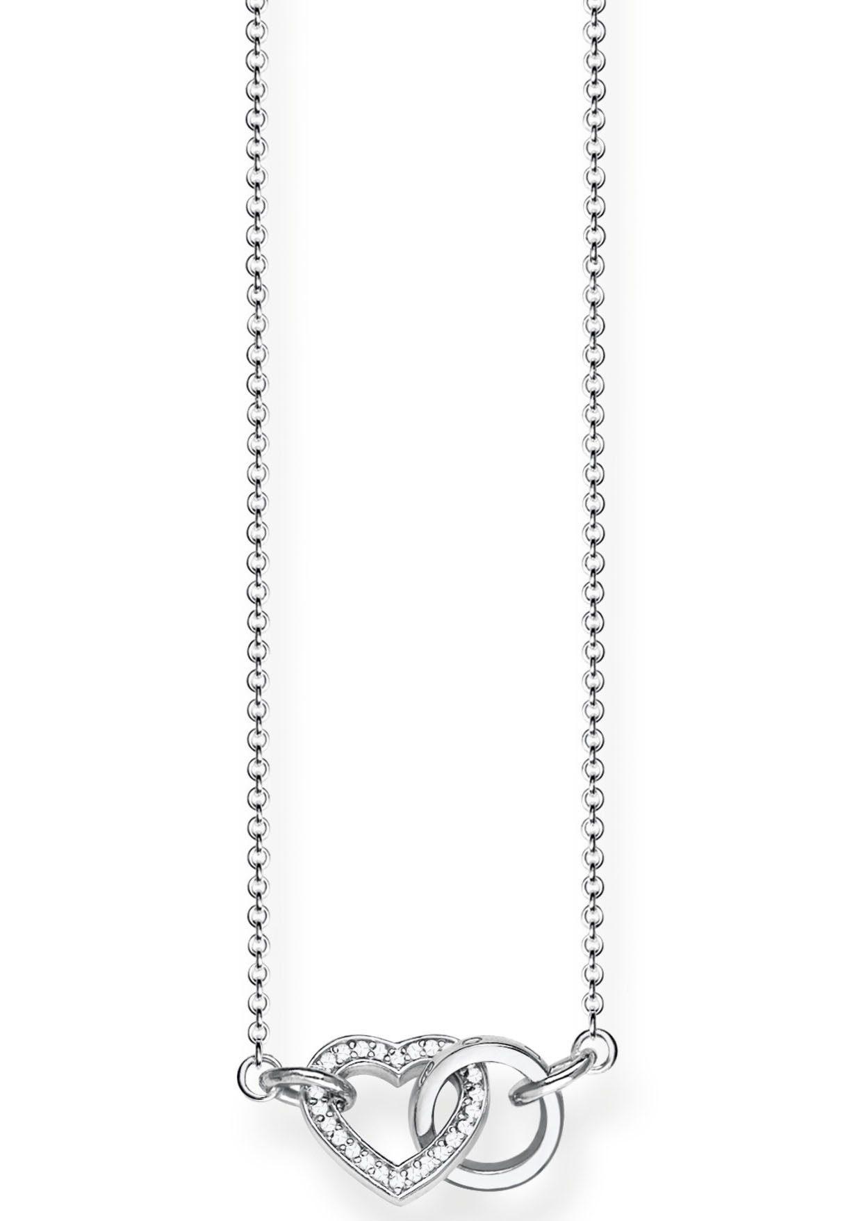 THOMAS SABO Kette mit Anhänger TOGETHER Herz Klein, KE1643-051-14-L45V, mit Zirkonia (synth)