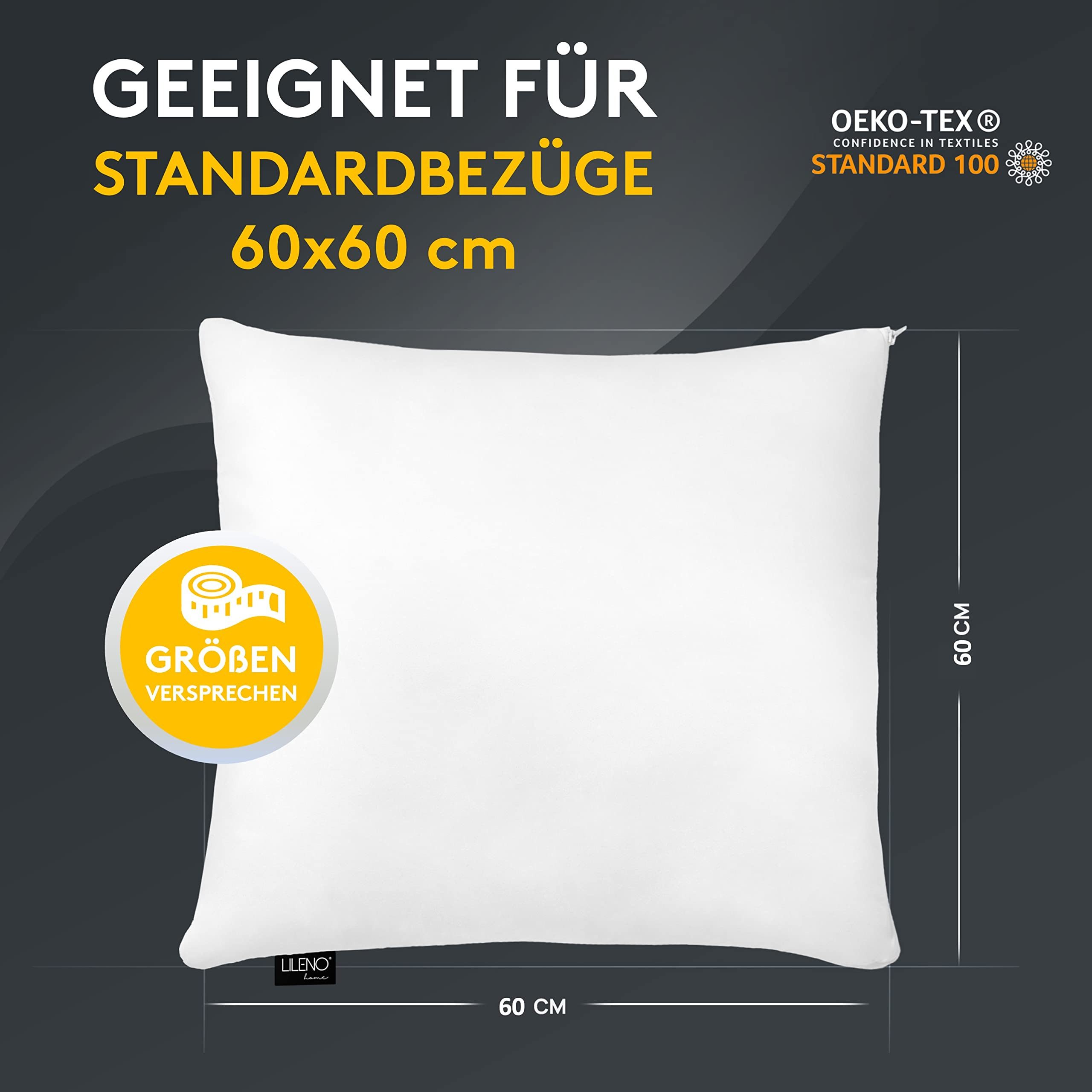 LILENO HOME Microfaserkissen - geeignet für Allergiker, in verschiedenen Größen - Made in Germany, Füllung: 100% Polyester, Rückenschläfer, Seitenschläfer, Bauc – Bild 5 von 5