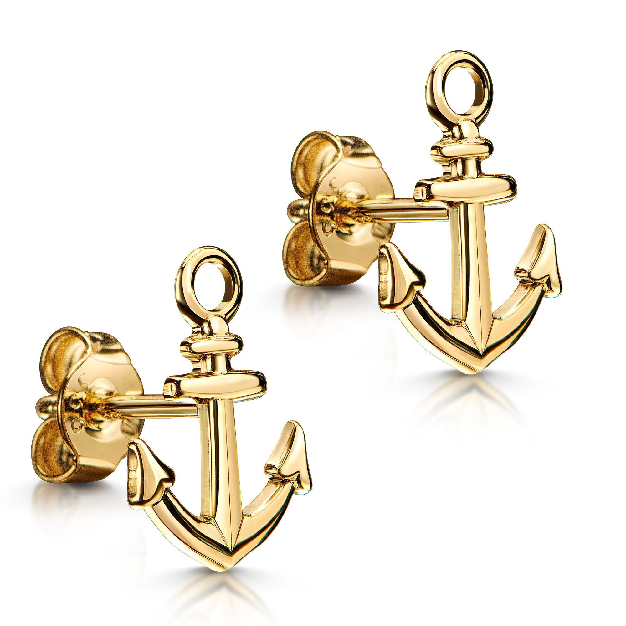 Paar Ohrstecker Anker Ohrstecker 333 Gold