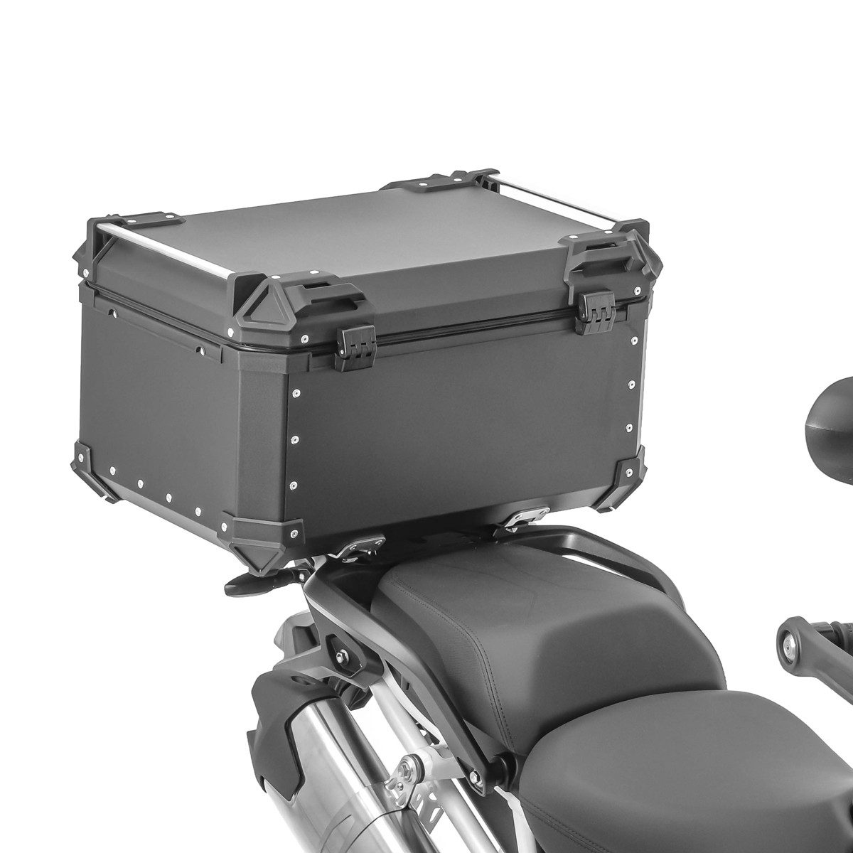Bagtecs Reisetasche Set: Motorrad Alu Top Case XB65 Alu univ. 65L sw # mit Bremssscheibens