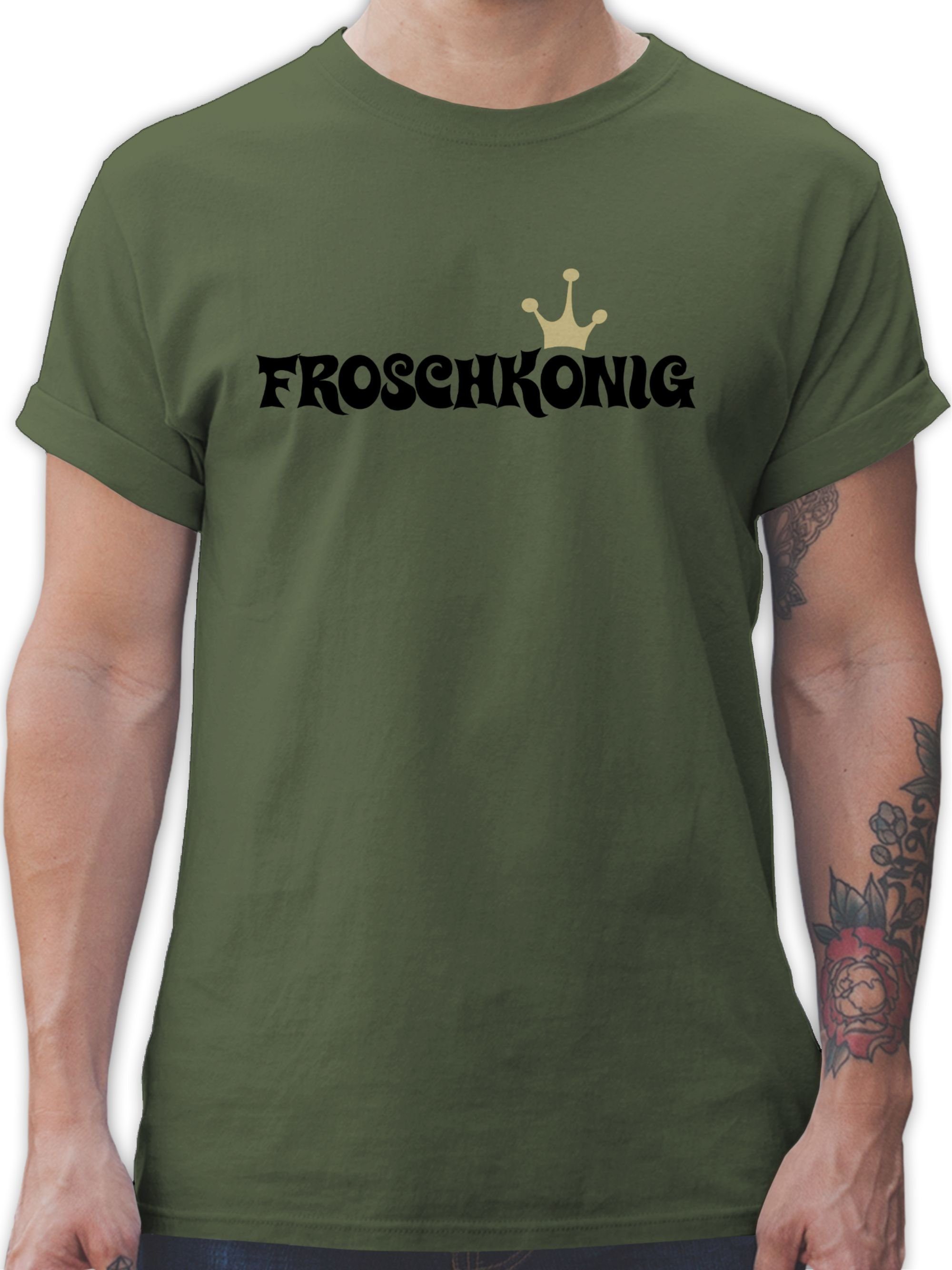 Shirtracer T-Shirt Froschkönig Karneval & Fasching 3 Army Grün