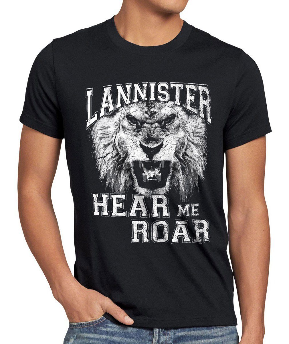 style3 Print-Shirt Herren T-Shirt Lannister hear me roar game wappen thrones of haus got tyrion eis