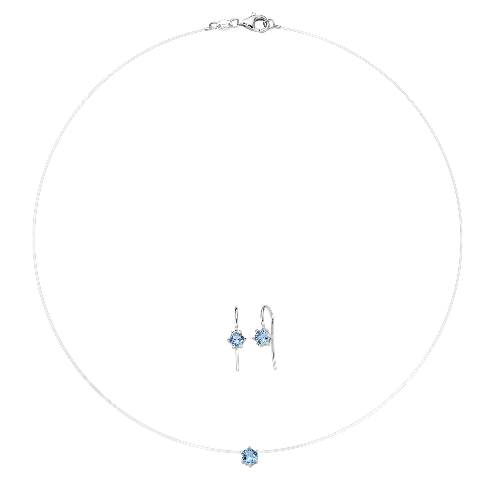 Smart Jewel Schmuckset Collier mit Ohrschmuck, Silber 925