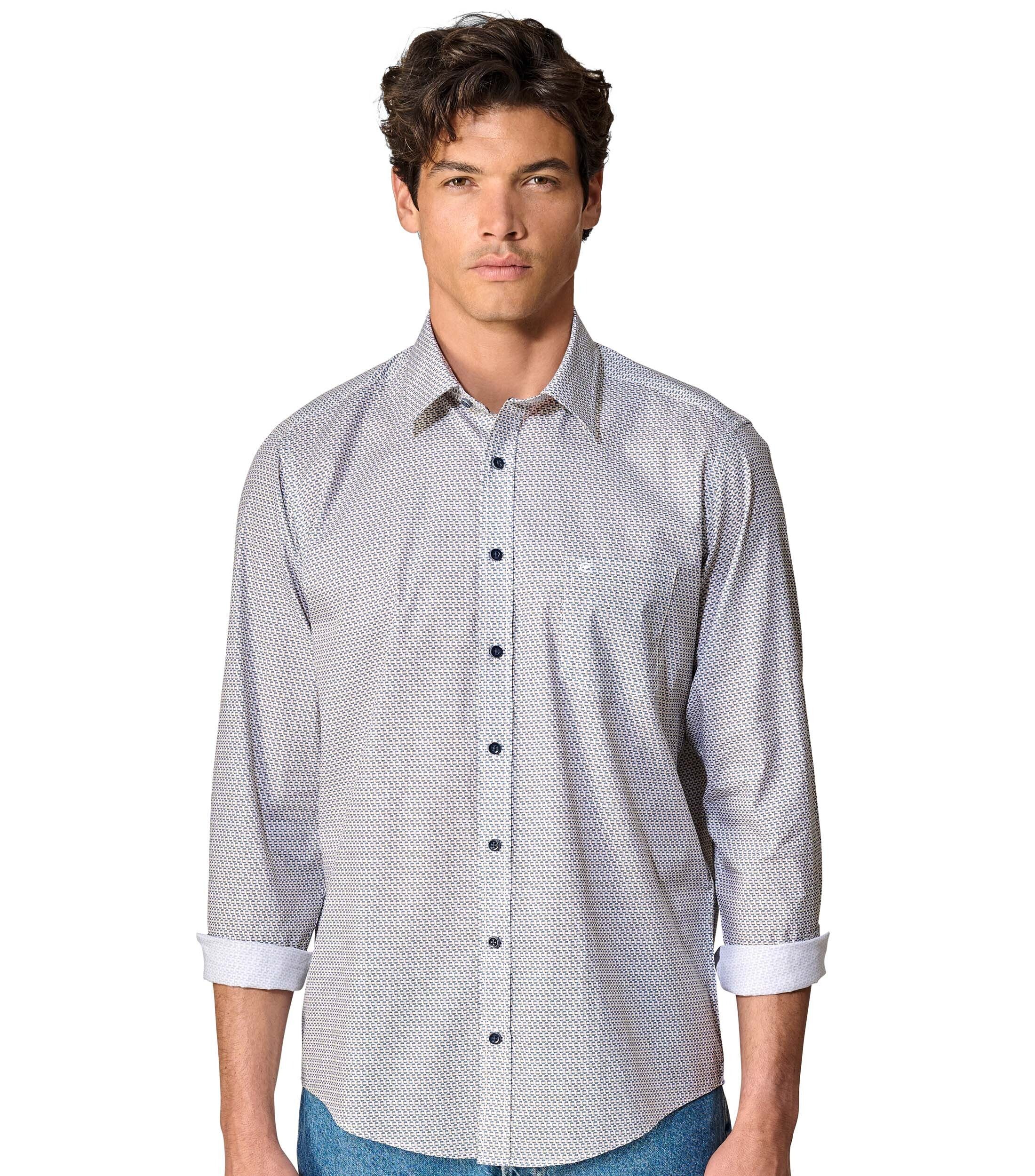 CASAMODA Langarmhemd CASAMODA Freizeithemd Print günstig online kaufen