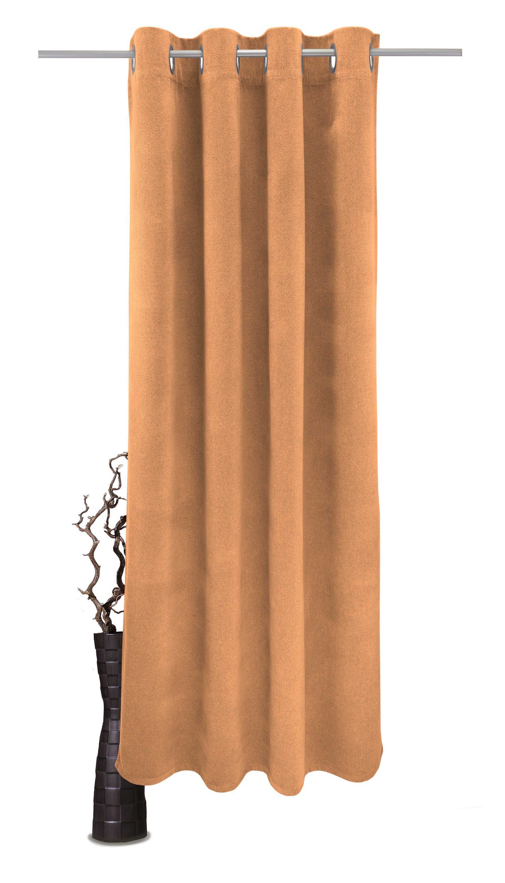 Breite 145cm, Ösen einfarbig, verdunkelnd, VHG, g/²m 415 Wärmeschutz, Kälteschutz, (1 orange Polyester, Energie Alea, sparend, St), Vorhang