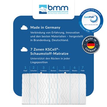 Komfortschaummatratze KOMFORT 19, BMM, 19 cm hoch, orthopädischer 7-Zonen KSCell®-Schaum, Made in Germany