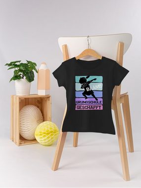 Shirtracer T-Shirt Bääm!! Grundschule geschafft Mädchen Einschulung Mädchen