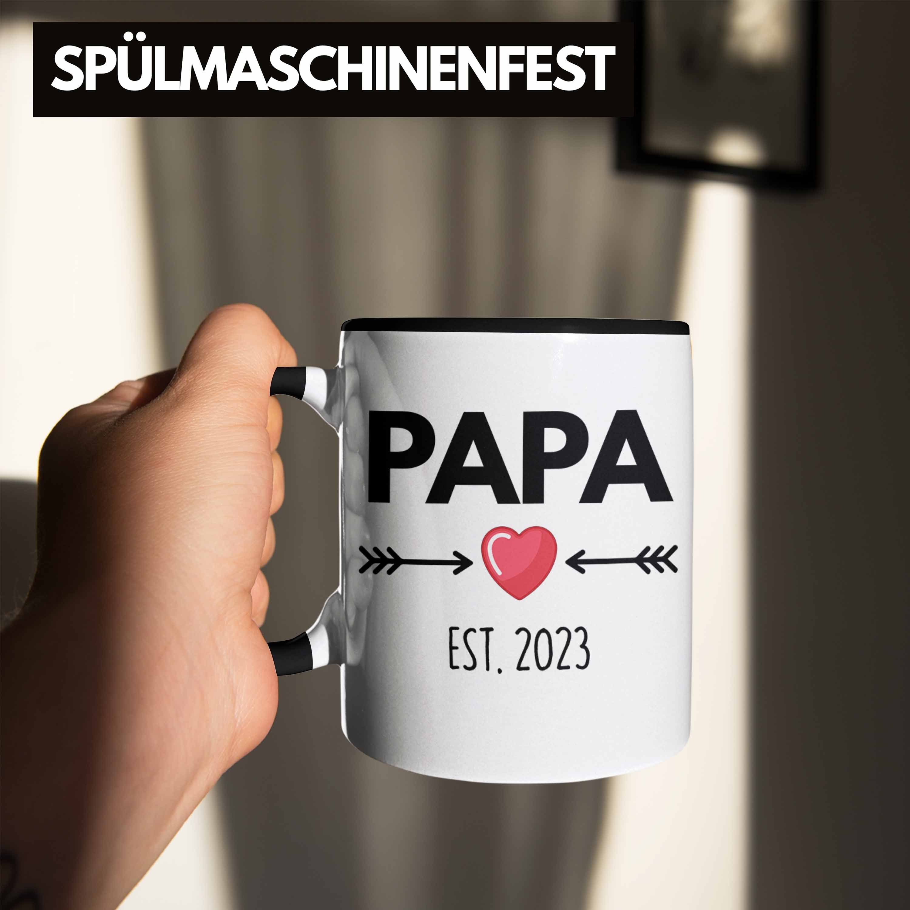 Schwarz Trendation Papa Wirst Schwangerschaft Trendation Du Tasse - Papa Geschenk 2023