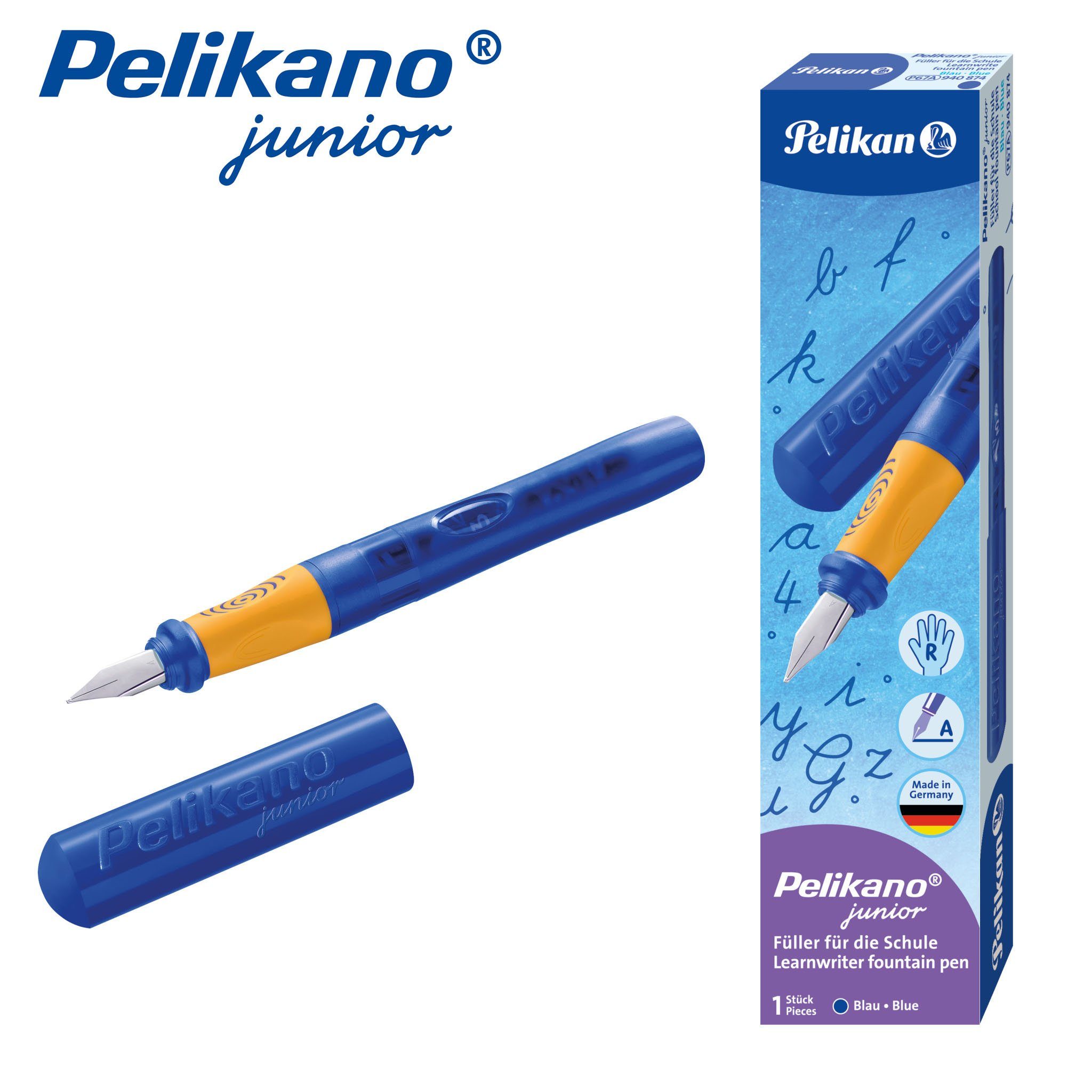 Pelikan Füller Pelikan Pelikano junior Füllhalter P67A, blau, 4012700940872