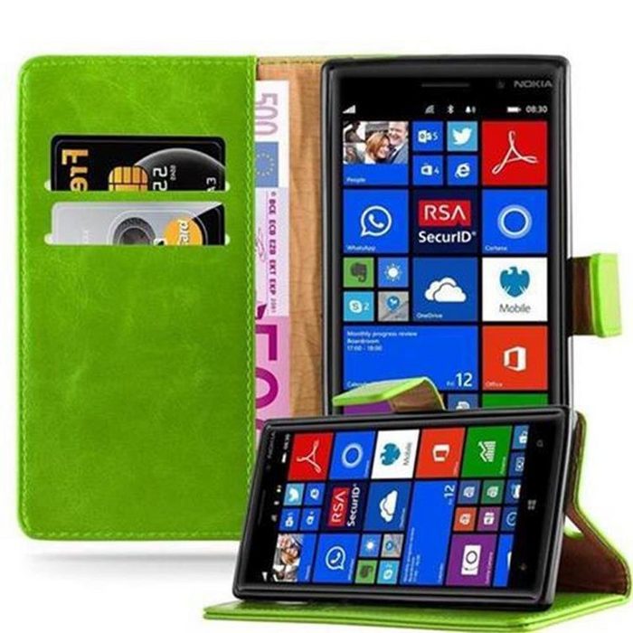 Cadorabo Handyhülle Luxury Book Nokia Lumia 830 Klappbare Handy Schutzhülle - Hülle - mit Standfunktion und Kartenfach