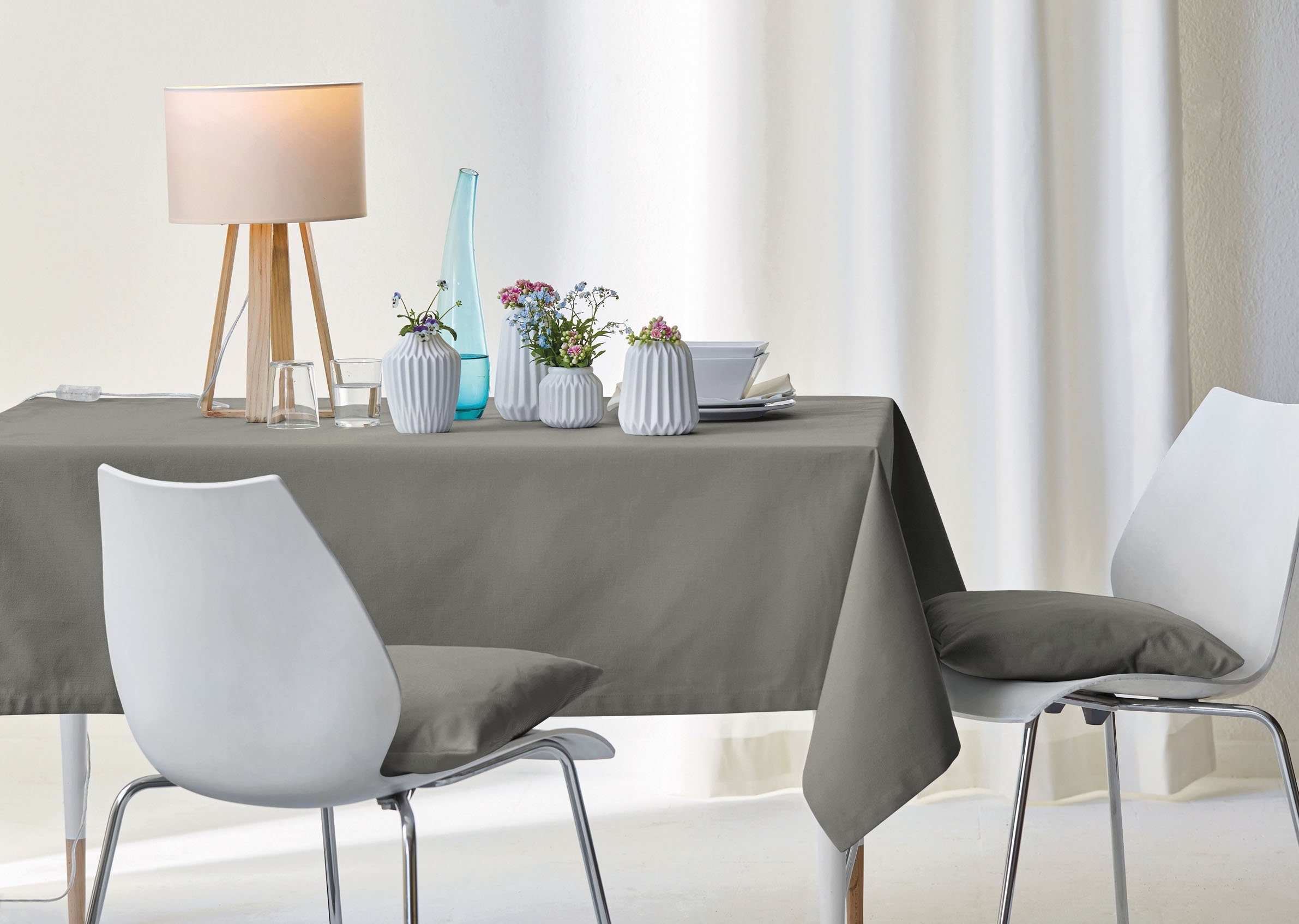 APELT Tischdecke 4362 Rips - UNI (1-tlg), Wasser- und Schmutzabweisend