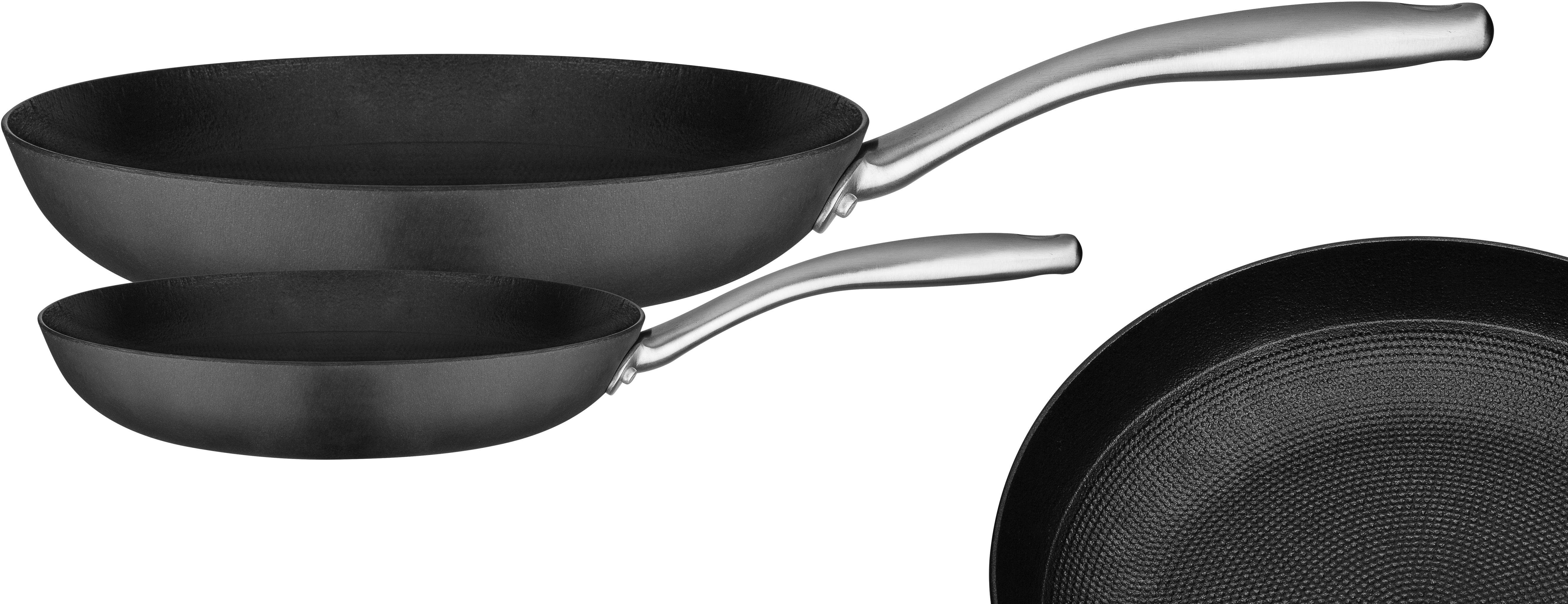 GSW Pfannen-Set Robusta, Gusseisen (Set, 2-tlg., 1x Bratpfanne Ø 20 cm, 1x Bratpfanne Ø 28 cm), Induktion