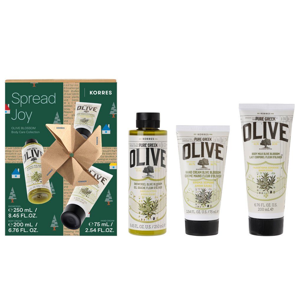 Pflege-Set Körper, und OLIVE Stk Hand Olivgrün, Korres BLOSSOM