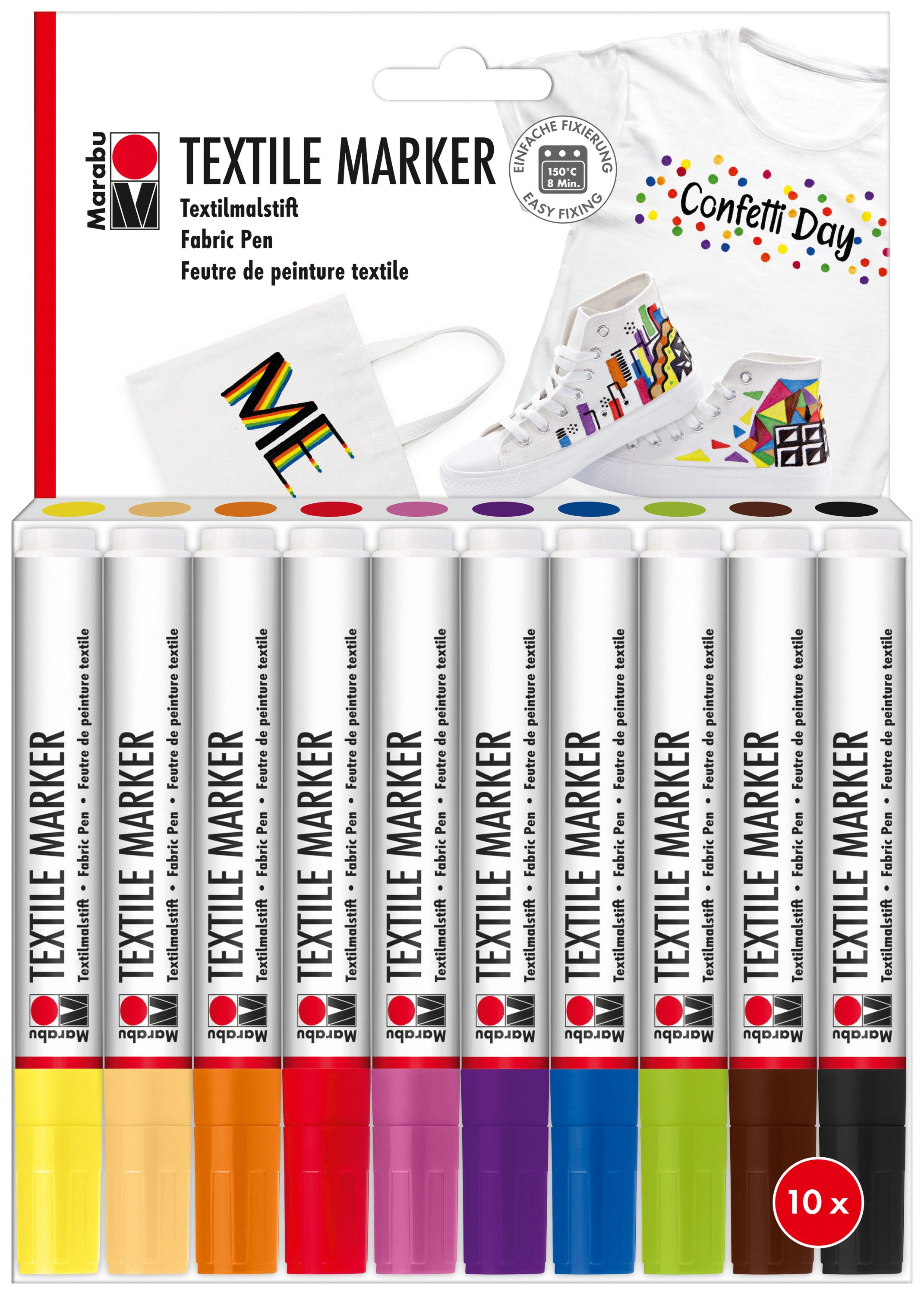 Marabu Textilmarker Textile Маркеры, 10er-Set