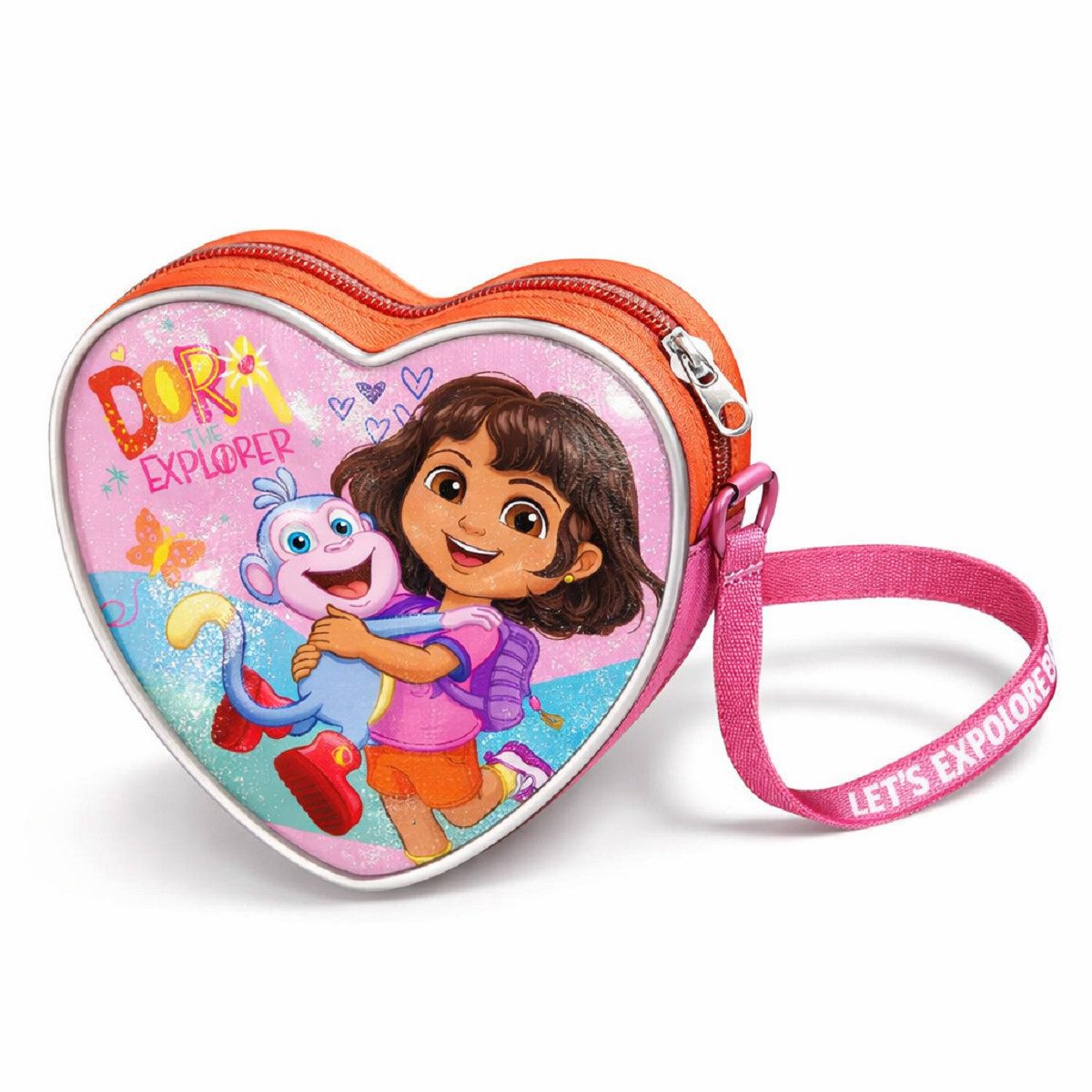 Schultertasche Dora la Exploradora Kinder Tasche Herz Design Umhängetasche