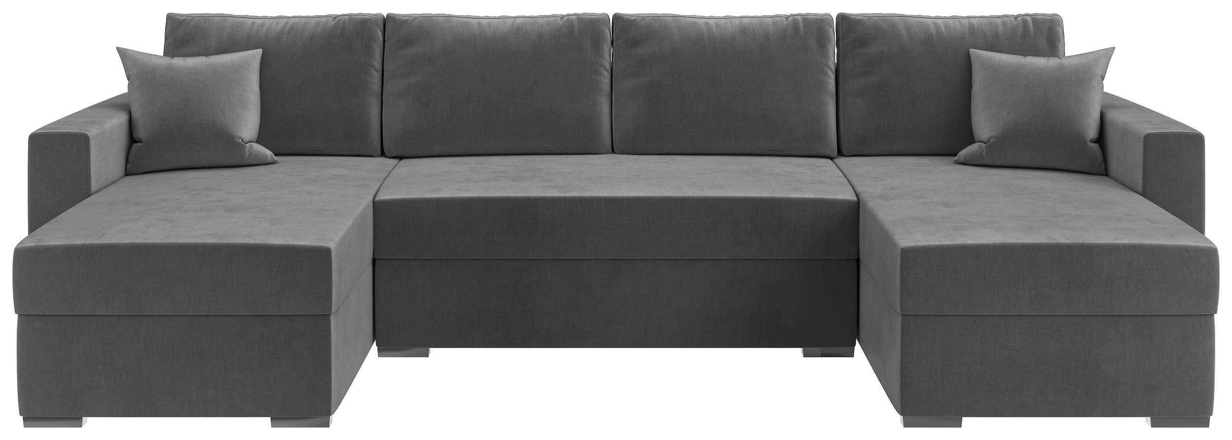 frei Sofa, Kissen, Sitzkomfort, U-Form, mit Klassisch inklusive im Bettfunktion stellbar, Design und Bettkasten, Stylefy Raum Wohnlandschaft Rubicon,