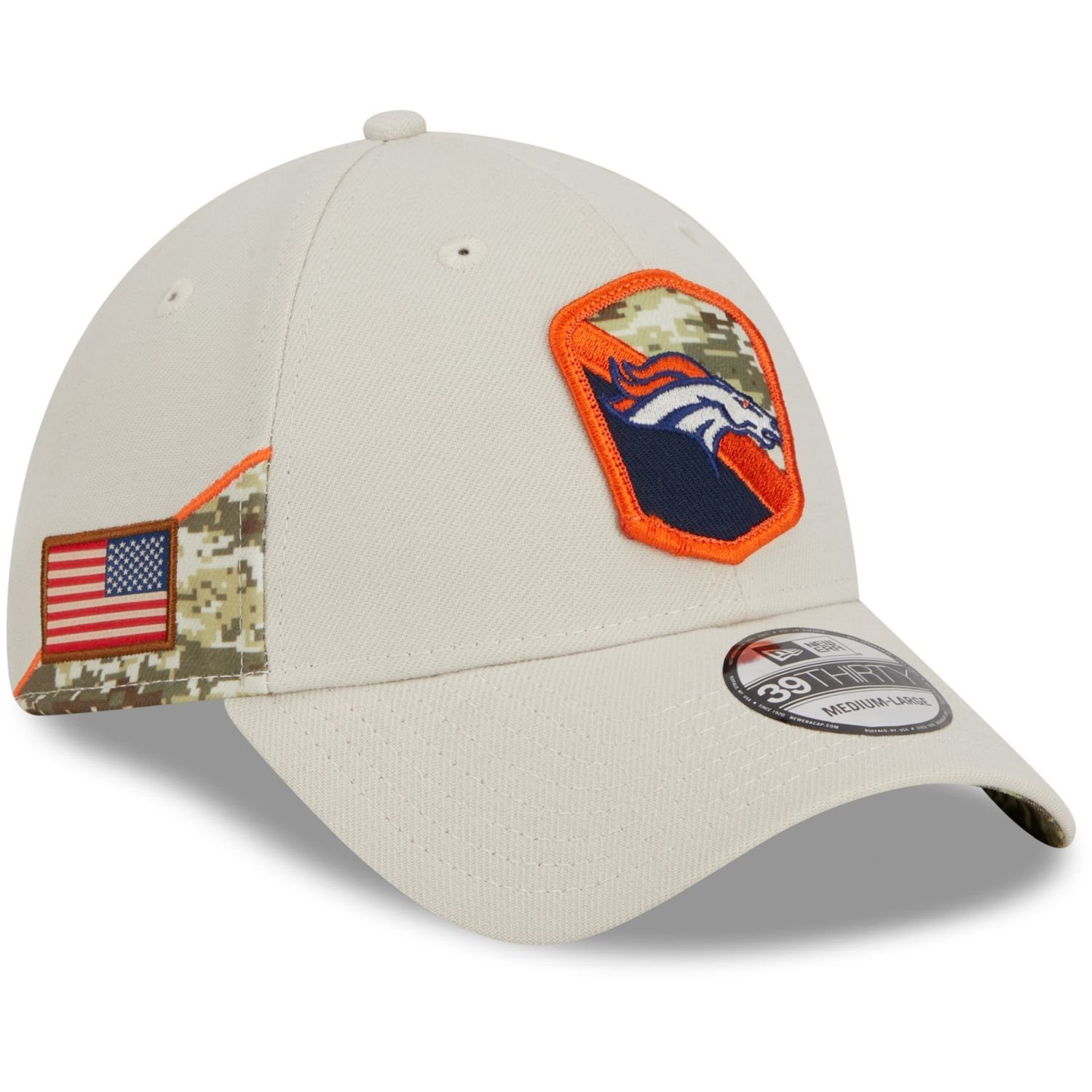 Cap to Flex Broncos Era Service NFL StretchFit Denver Salute New 39Thirty