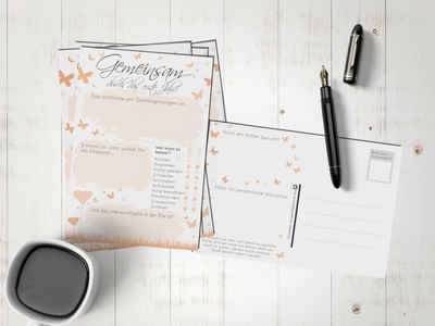 bigdaygraphix Hochzeitskarte Hochzeitsspiel: 52 Fragen für Gäste - Brautpaar Geschenk, Hochzeitsspiel mit 52 Postkarten für unvergessliche Momente.