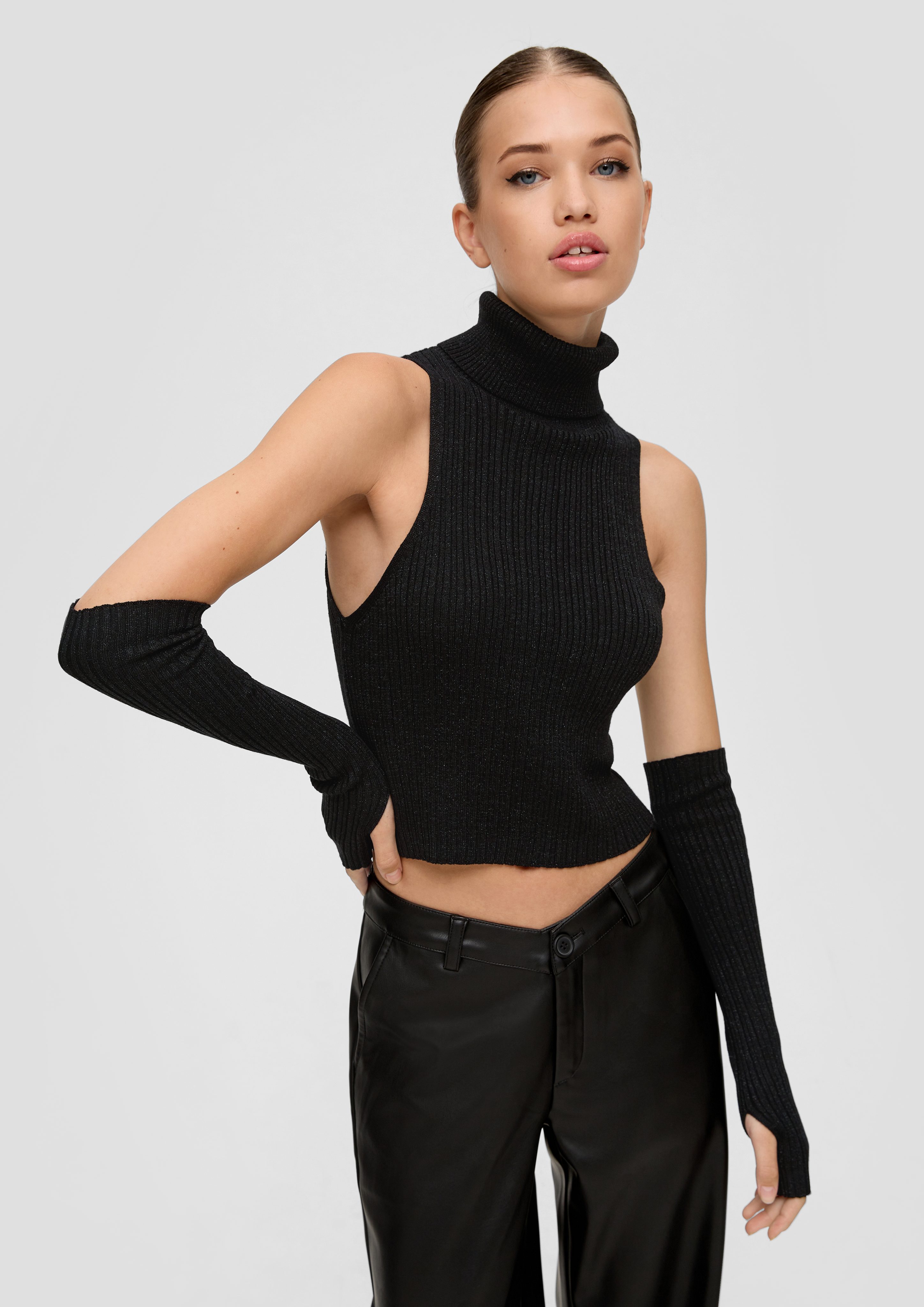 Shirttop Stricktop mit Stulpen, QS x ELIF
