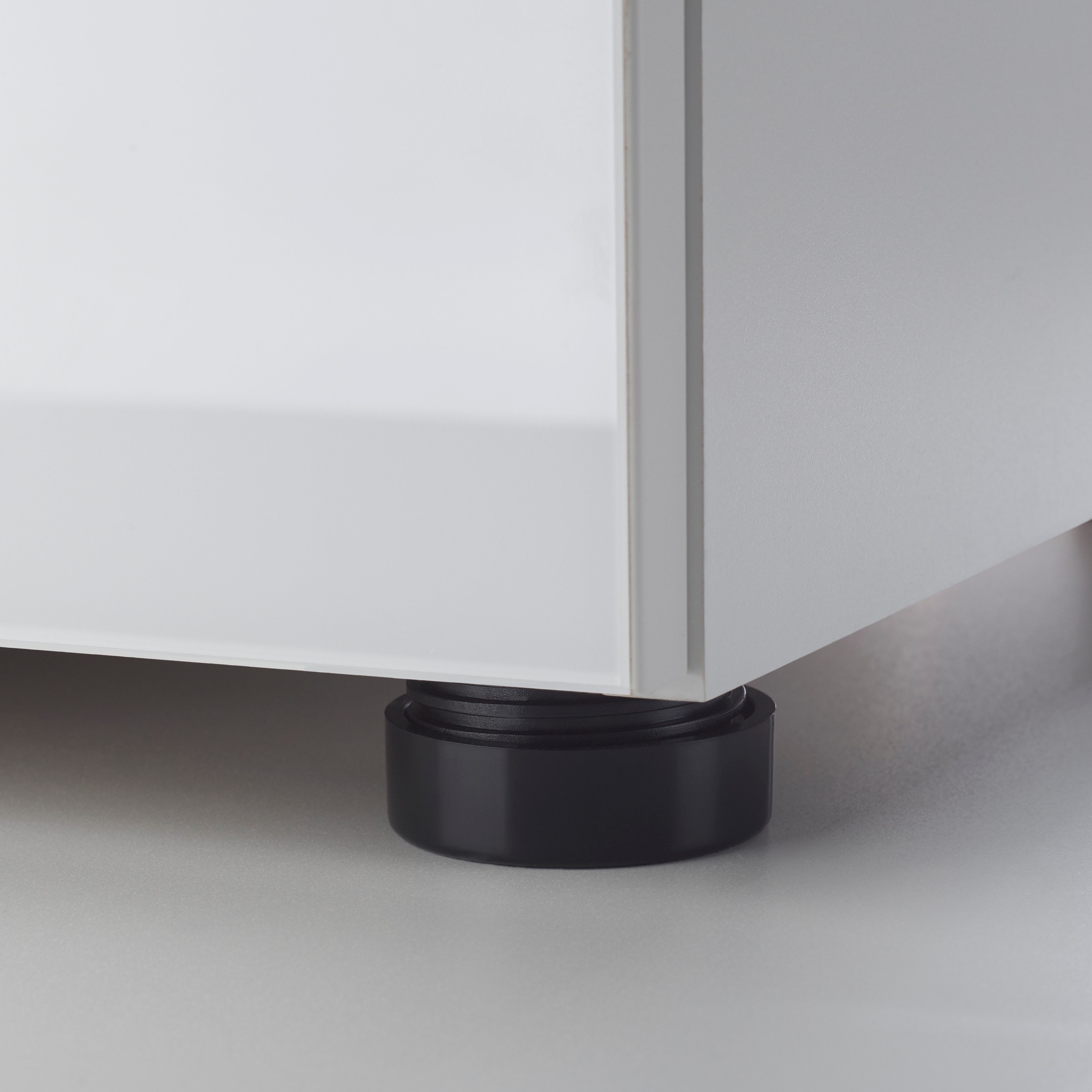 rauch Nachtkommode Nachttisch Nachtschrank Nachtkonsole FLIPP mit Glasfront (Breite 40 cm), mit 3 Schubladen und Soft-Close-Funktion, Oberboden und Front Glas – Bild 4 von 5