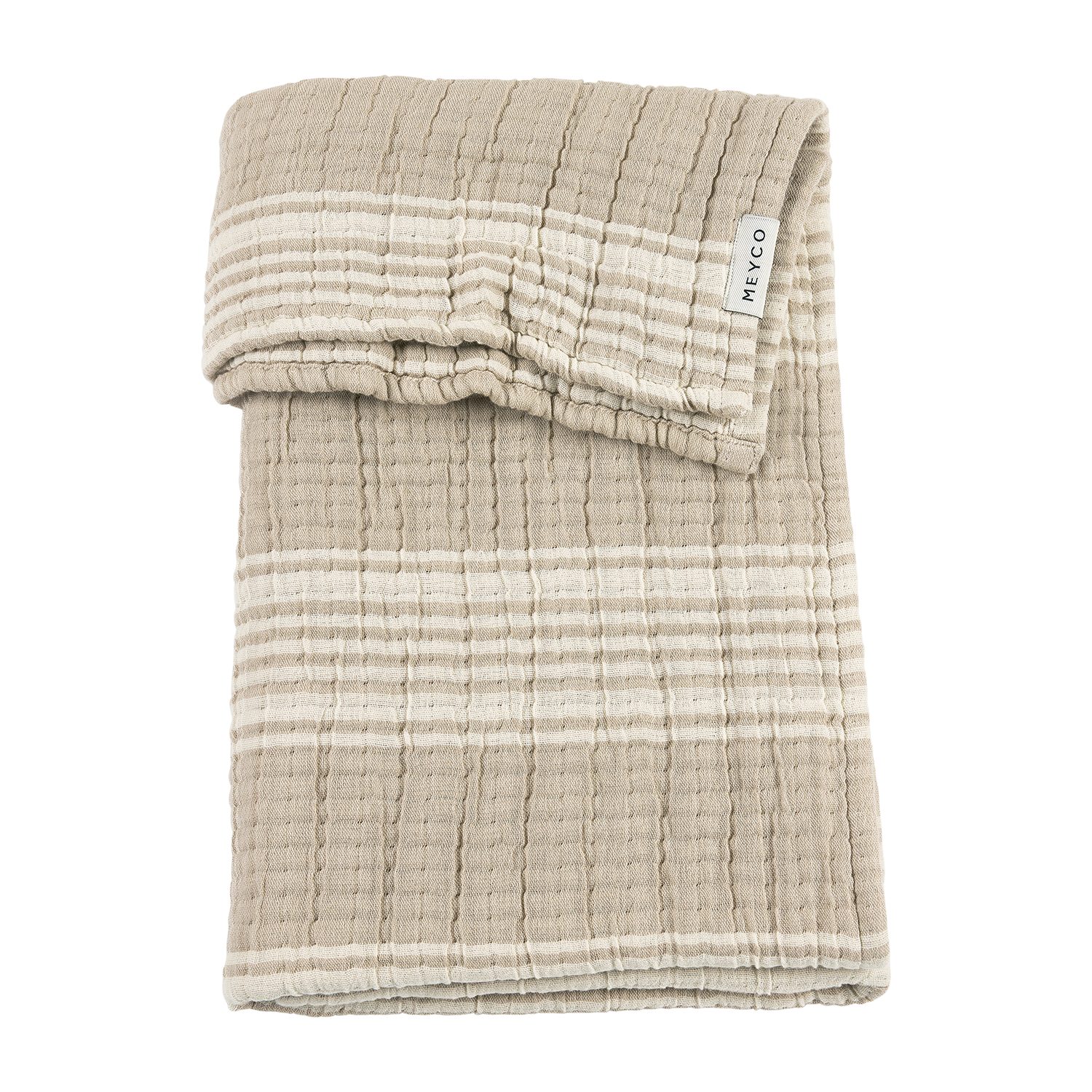 Babydecke Stripe Sand, Meyco Baby, 100x150cm