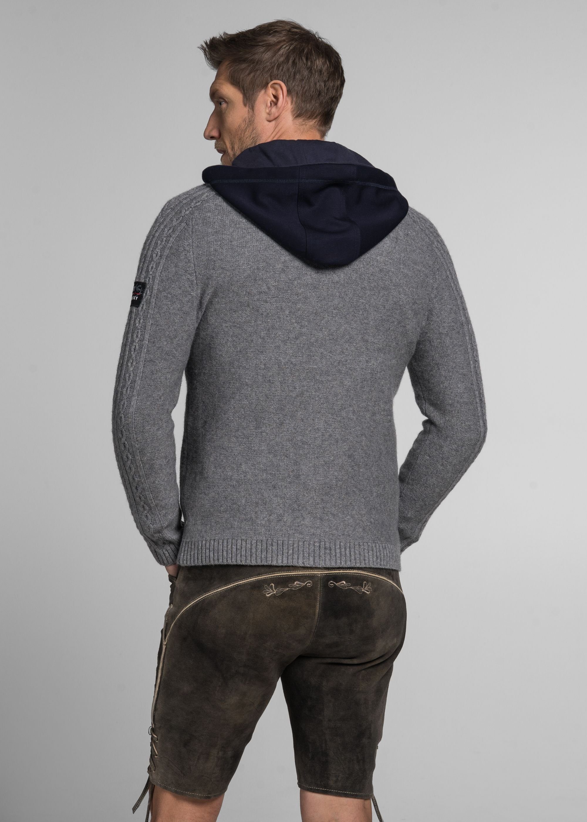 Spieth & Wensky Strickjacke Athan mit Kontrastbesätzen