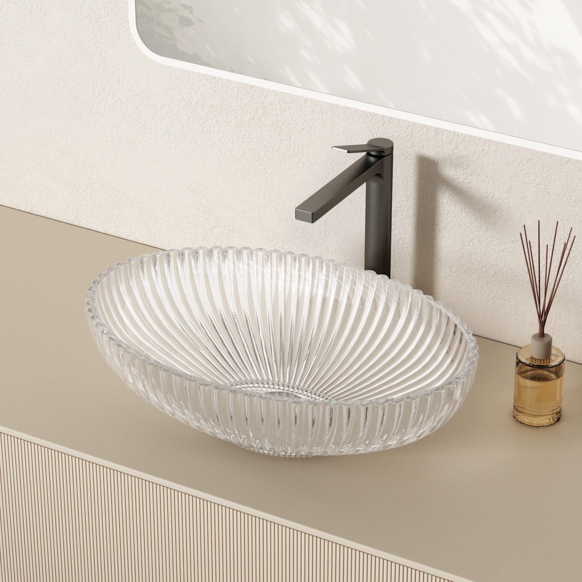 EMKE Aufsatzwaschbecken Waschbecken Aufsatzwaschbecken Bad Hartglas günstig online kaufen