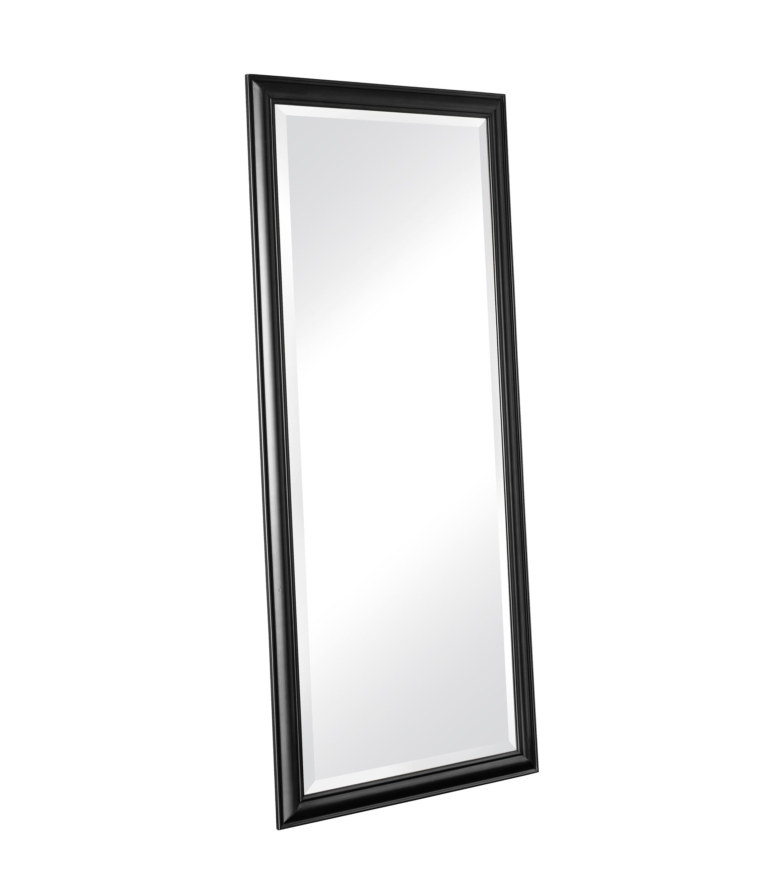 dasmöbelwerk Wandspiegel Wandspiegel Schlicht Schwarz 180x80 cm XL Spiegel Ganzkörperspiegel