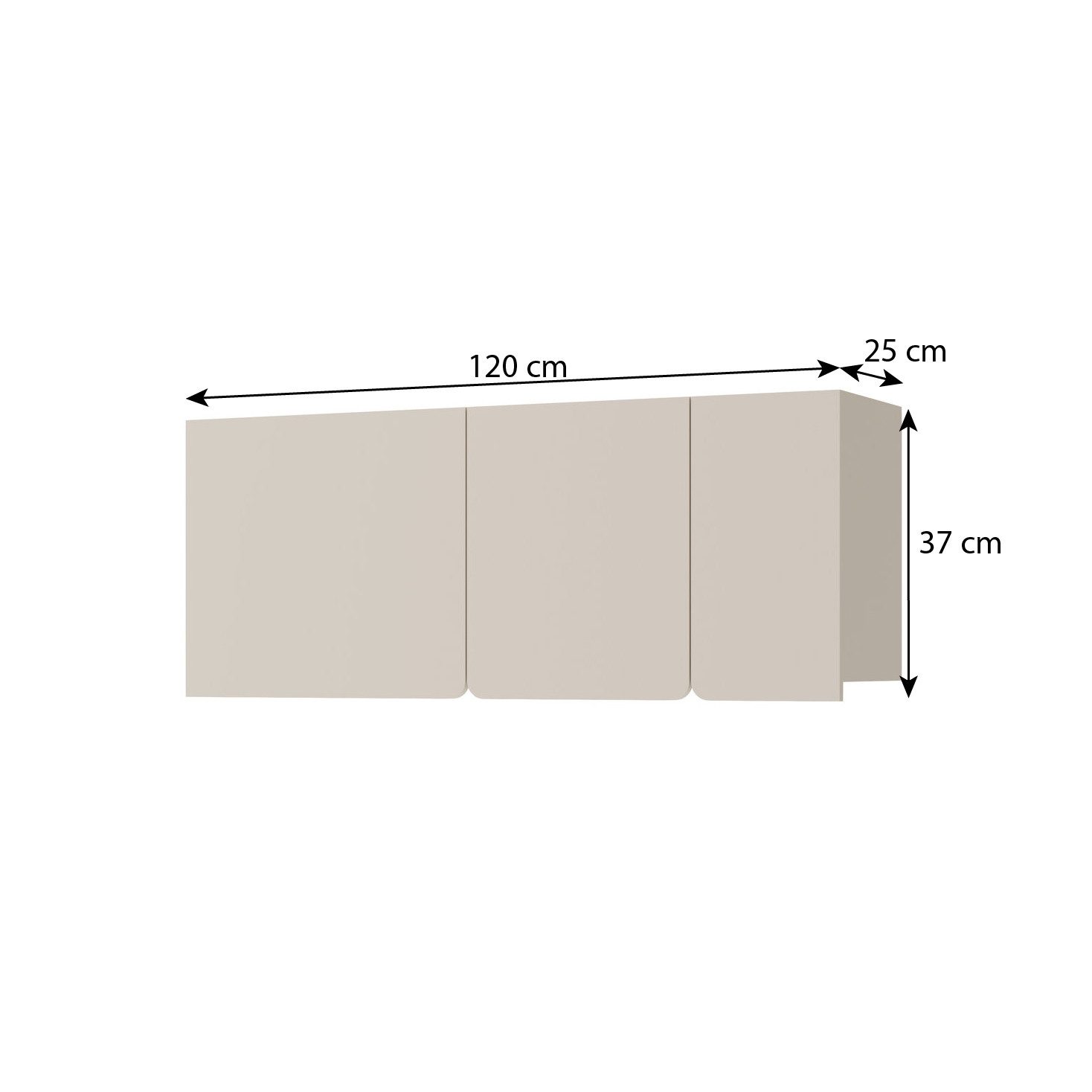 Beautysofa Hängeregal LICO mit 3 Türen, 3 Regalböden, ideal für Jugendzimme günstig online kaufen