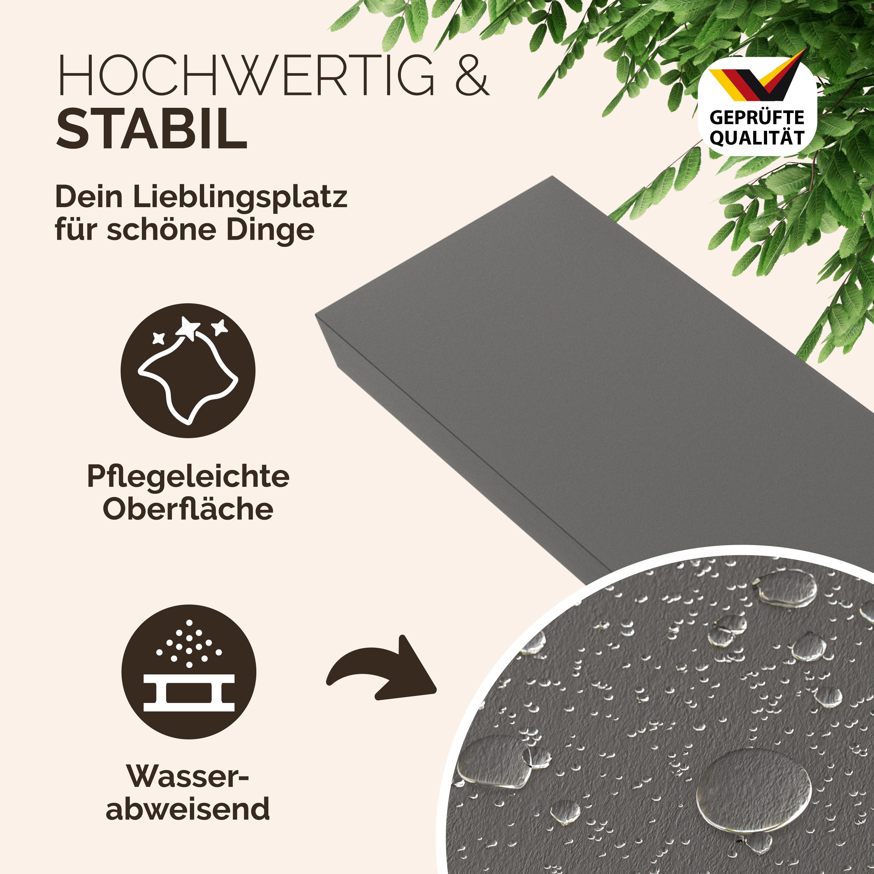 Casaria Wandboard, Grau Hängeregal mit Halterung 15kg Tragkraft Küche Matt günstig online kaufen