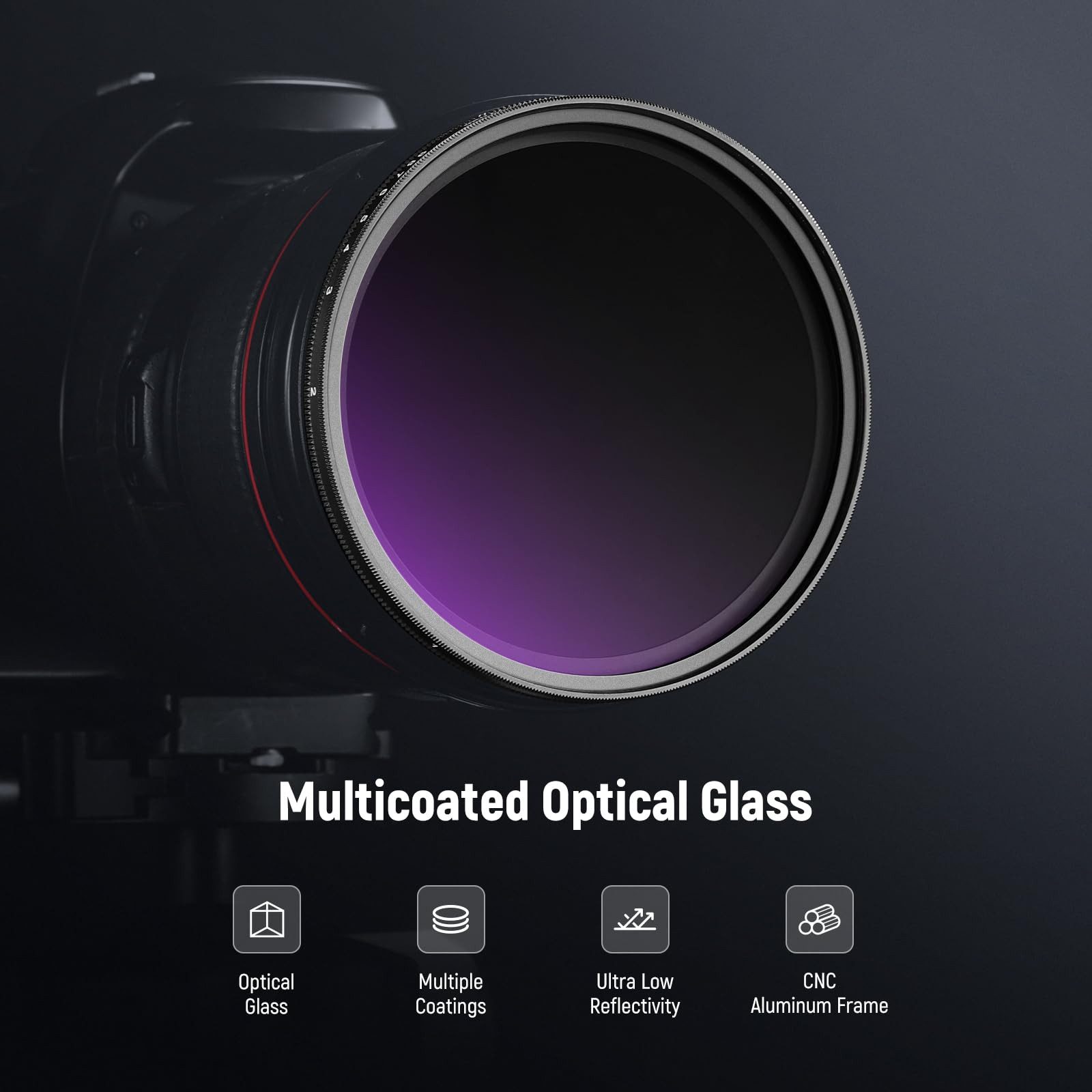 Neewer NW SERIES A 82mm Variabler ND Filter ND2-400 (1-9 Stop), Einstellbarer Foto-Filter-Sets (drehbarer Graufilter, Reinigungstuch, für Belichtungsausgleich) – Bild 5 von 5