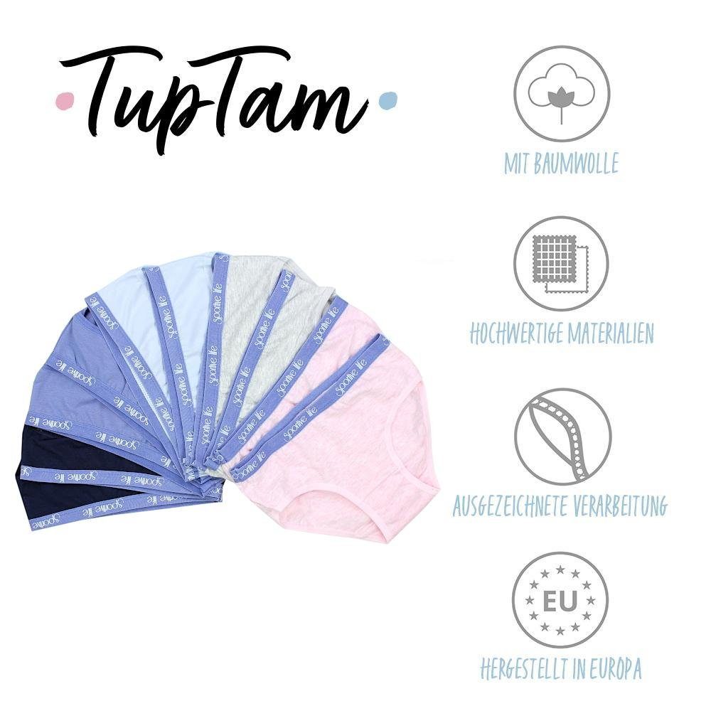TupTam Slips Rosa Mädchen Sportive mit 10er Slip Pack Dunkelblau Blau Aufdruck Life TupTam 4171WD9-O