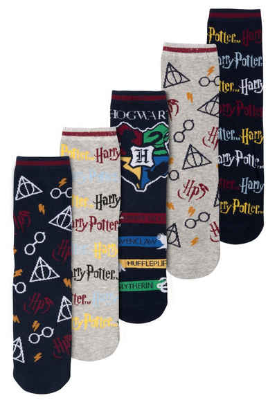 United Labels® Socken Harry Potter Socken für Herren - Sneaker Männer 40-45 (5er Pack)