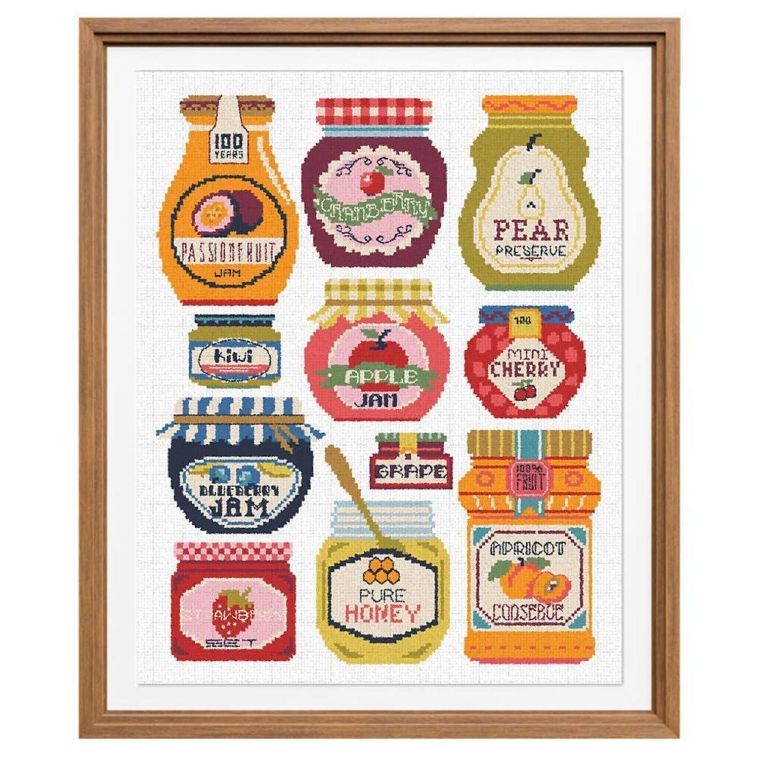 LuxusKollektion Kreativset Kreuzstich Set Marmeladentopf 15.7x19.7 Zoll