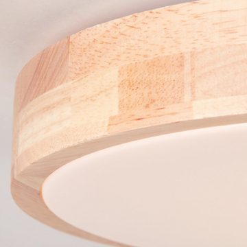 Brilliant Deckenleuchte Moreen, Moreen LED Deckenleuchte 34cm holz, Holz/Kunststoff/Metall, 1x 14 W LE