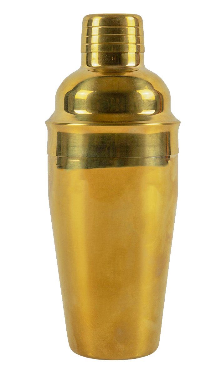 HIT Trading Cocktail Shaker COCKTAIL SHAKER 3-tlg Gold 500ml aus Edelstahl Cocktailmixer 43, Cocktailshaker Mischbecher Barmixer Barkeeper Bar Getränke Mixer