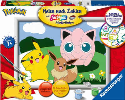 Ravensburger Malen nach Zahlen Pokémon Abenteuer, Made in Europe; FSC® - schützt Wald - weltweit