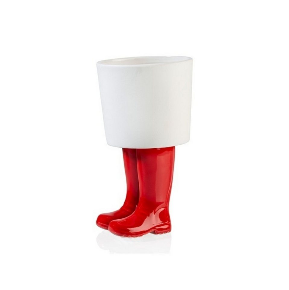 Thumbnail - bitten Blumentopf Gummistiefel Mini Blumentopf in rot