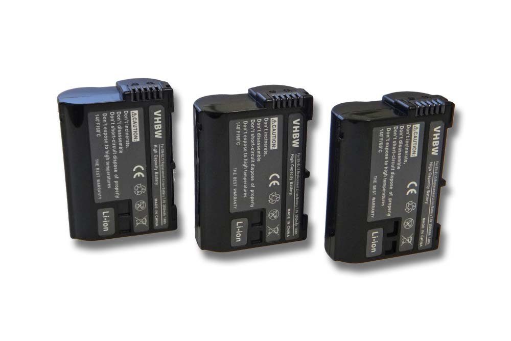 vhbw kompatibel mit Nikon Z5, MH-25a, Z8, WT-7, Z f, Z6 II, Z7, Z7 II, Z6 Kamera-Akku Li-Ion 2000 mAh (7 V)