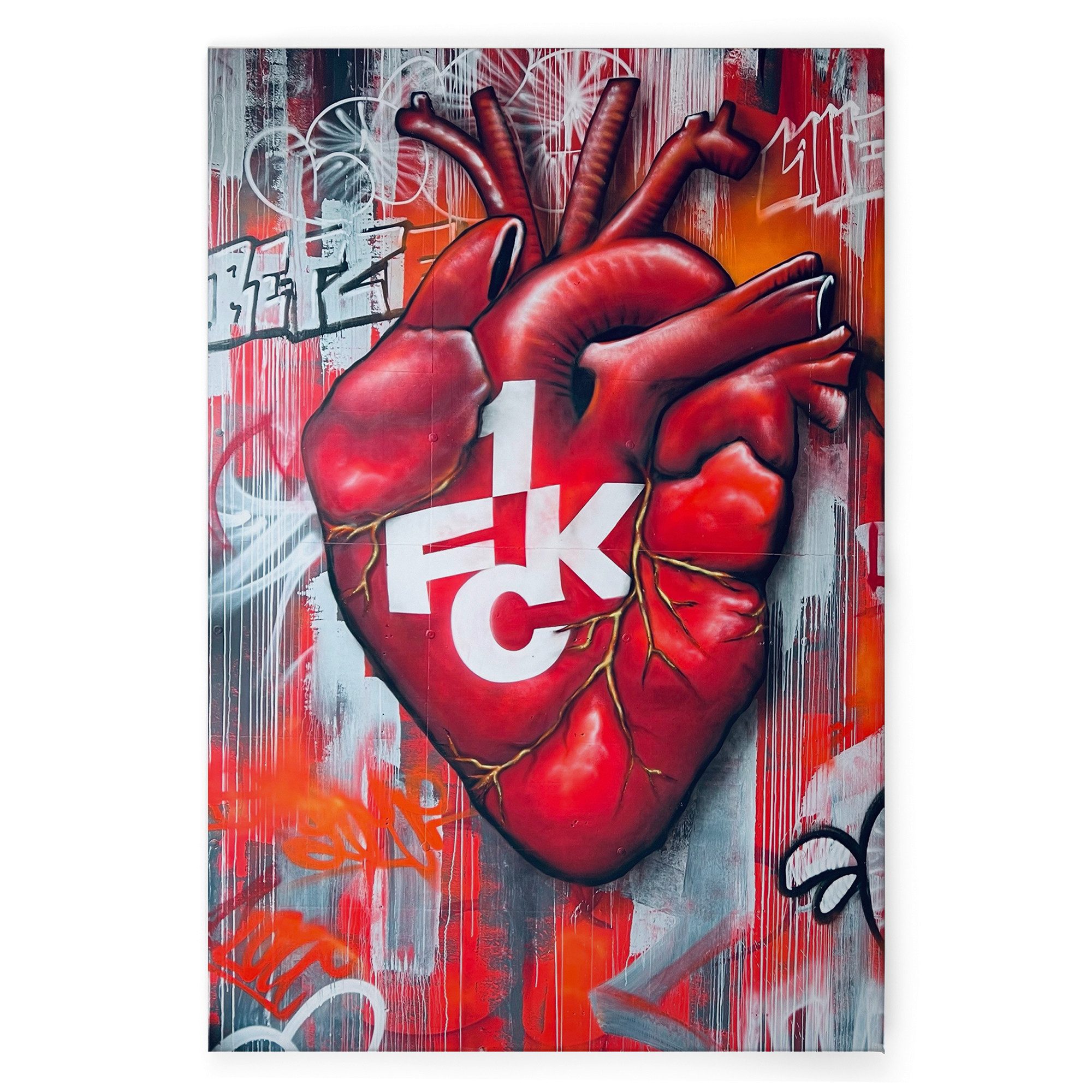 A.S. Création Leinwandbild FCK Maltag-Graffiti Herzblut „Den FCK im Herzen“ günstig online kaufen